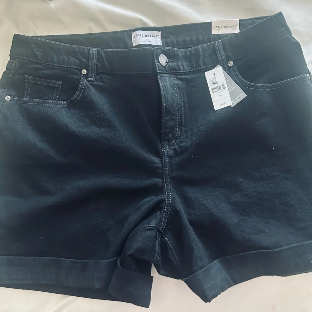 Lane Bryant Black Jean Shorts - Picture 2 of 6